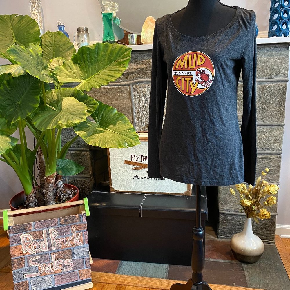 Next Level Apparel Mud City Crab House Women's Long sleeve Tee Large